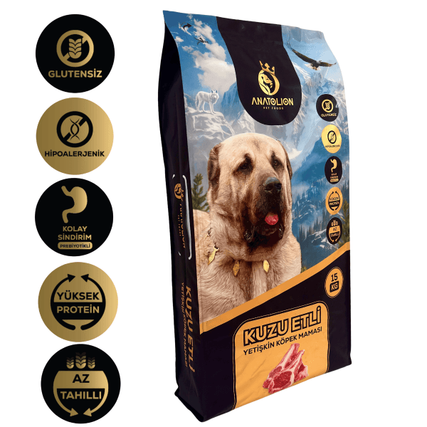 Anatolion Kuzu Etli Yetişkin Köpek Maması 15 Kg