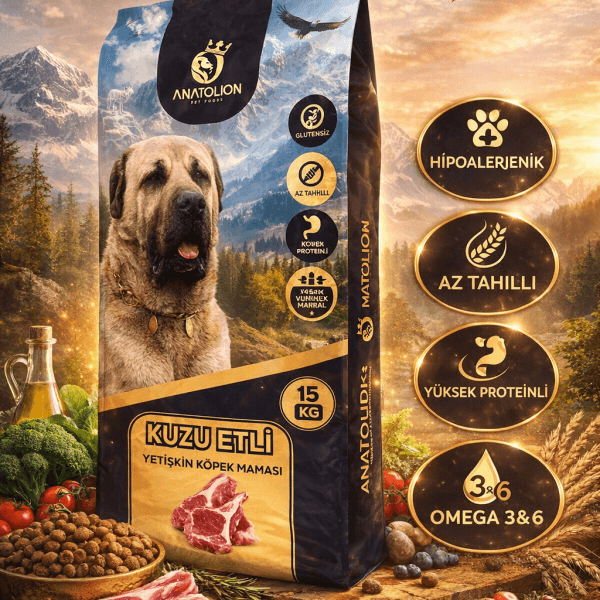 Anatolion Kuzu Etli Super Premium Yetişkin Köpek Maması 15 Kg