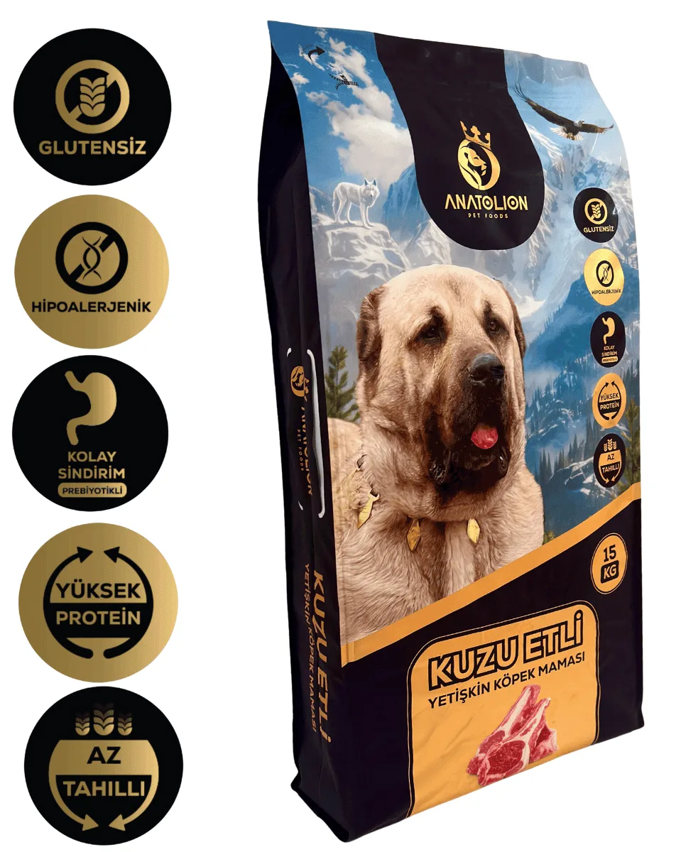 Anatolion Kuzu Etli Yetişkin Köpek Maması 15 Kg