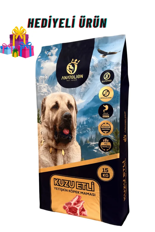 Anatolion Kuzu Etli Yetişkin Köpek Maması 15 Kg