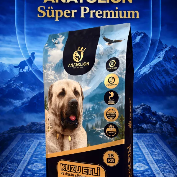 Anatolion Kuzu Etli Super Premium Yetişkin Köpek Maması 15 Kg