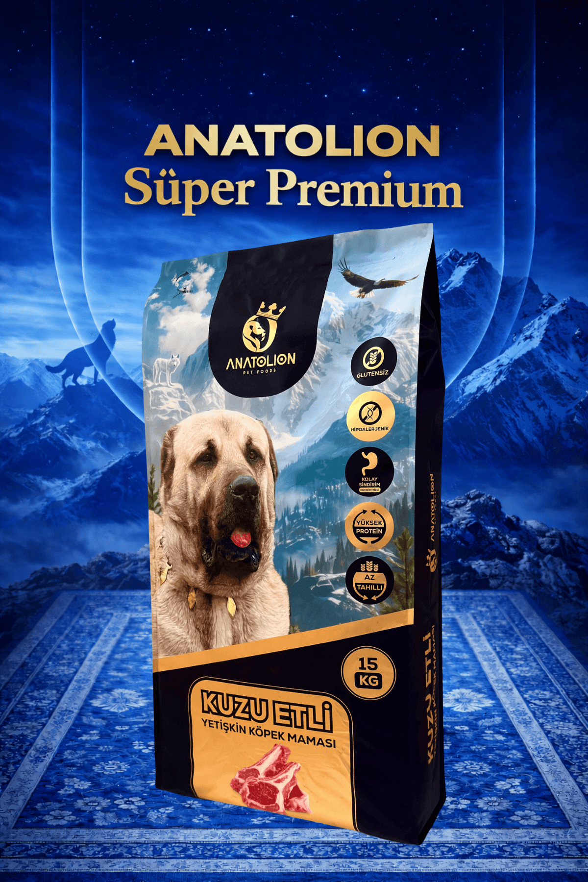 Anatolion Kuzu Etli Super Premium Yetişkin Köpek Maması 15 Kg