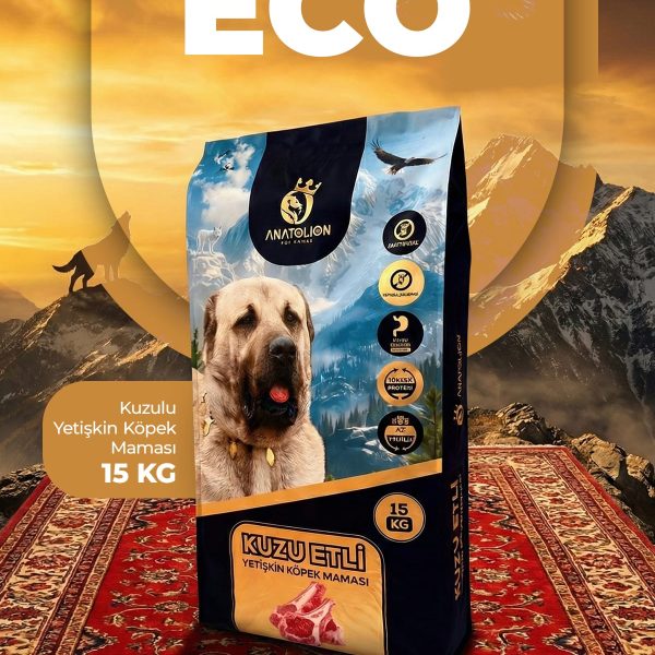 Anatolion Eco Kuzu Etli Yetişkin Köpek Maması 15 Kg