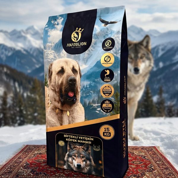 biftekli yetişkin köpek maması