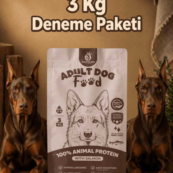 Anatolion Somonlu Premium Yetişkin Köpek Maması 3 Kg