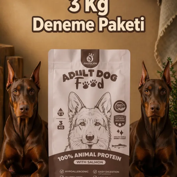Anatolion Somonlu Premium Yetişkin Köpek Maması 3 Kg