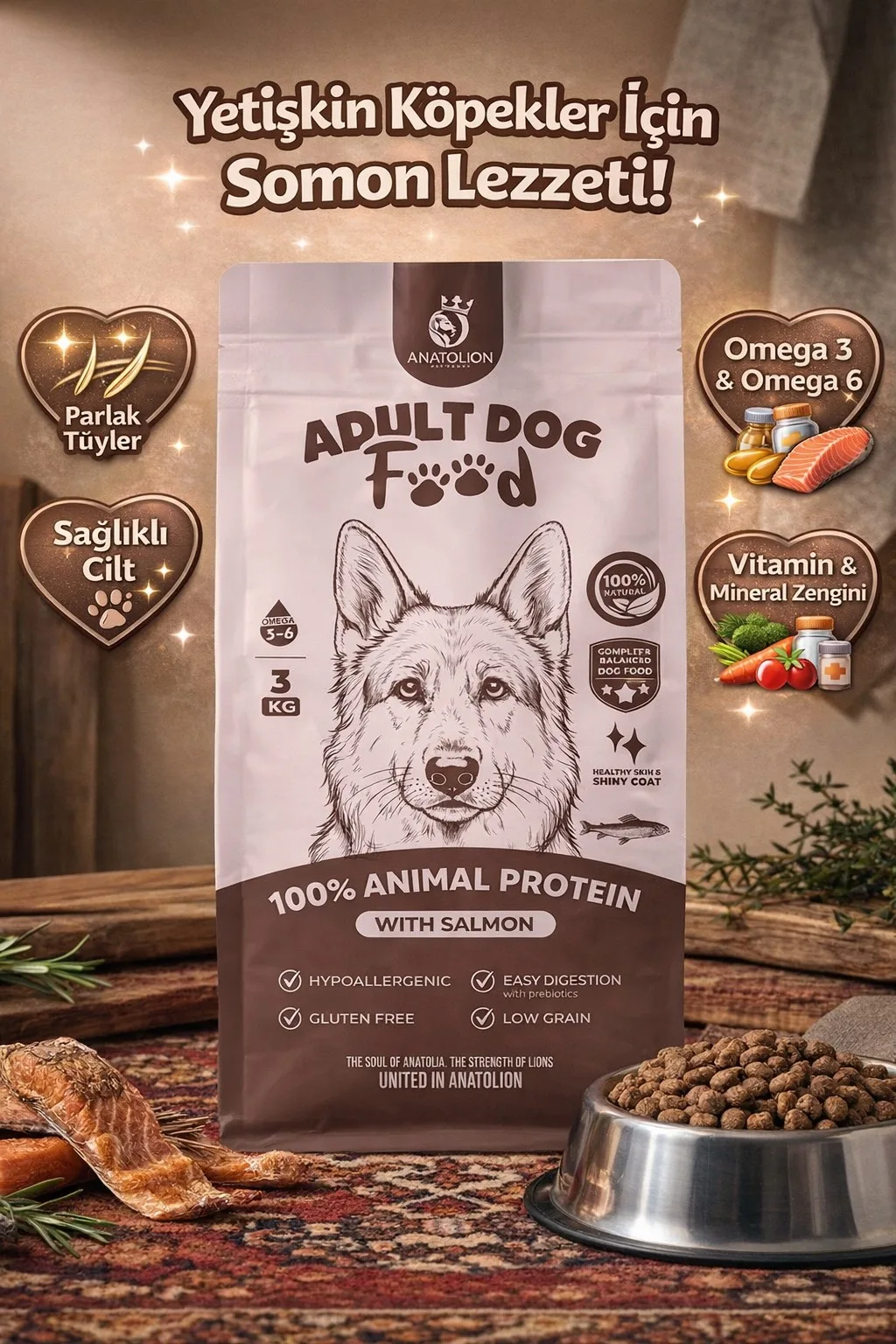 Anatolion Somonlu Premium Yetişkin Köpek Maması 15 - Görsel 8