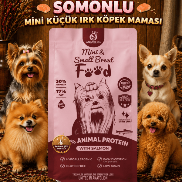 Anatolion Mini Küçük Irk Somonlu Eklem Destekli Super Premium Köpek Maması 15 Kg