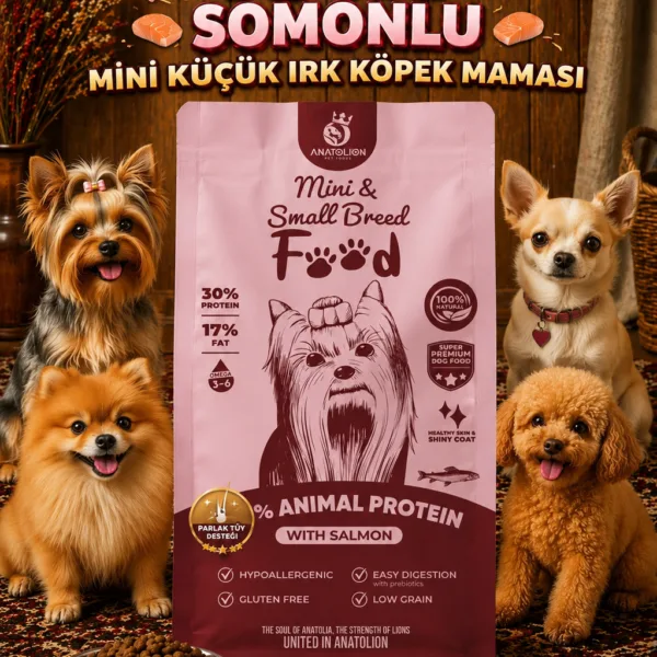 Anatolion Mini Küçük Irk Somonlu Eklem Destekli Super Premium Köpek Maması 15 Kg