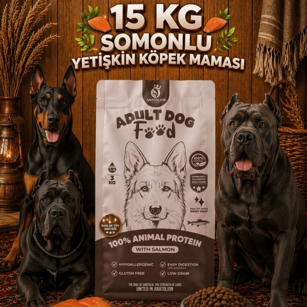 Anatolion Somonlu Premium Yetişkin Köpek Maması 15