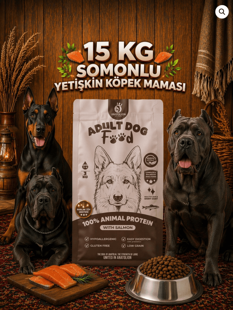 Anatolion Somonlu Premium Yetişkin Köpek Maması 15 Kg