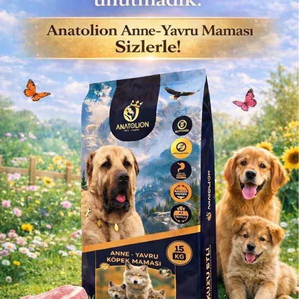 Anatolion Anne - Yavru Kuzu Etli Köpek Maması 15 Kg