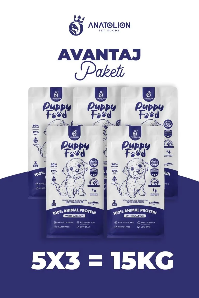 Anatolion Puppy Eklem Destekli Somonlu Yavru Super Premium Köpek Maması 15 Kg