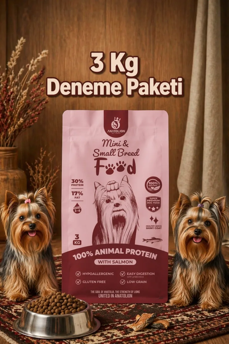 Anatolion Mini Küçük Irk Somonlu Eklem Destekli Super Premium Köpek Maması 3 Kg