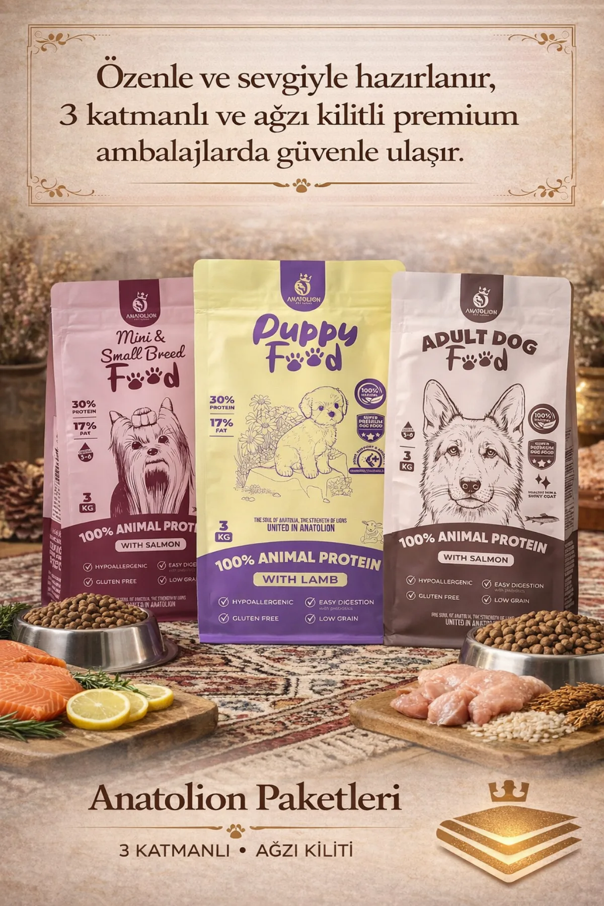 Anatolion Somonlu Yetişkin Köpek Maması 15 Kg - Görsel 4