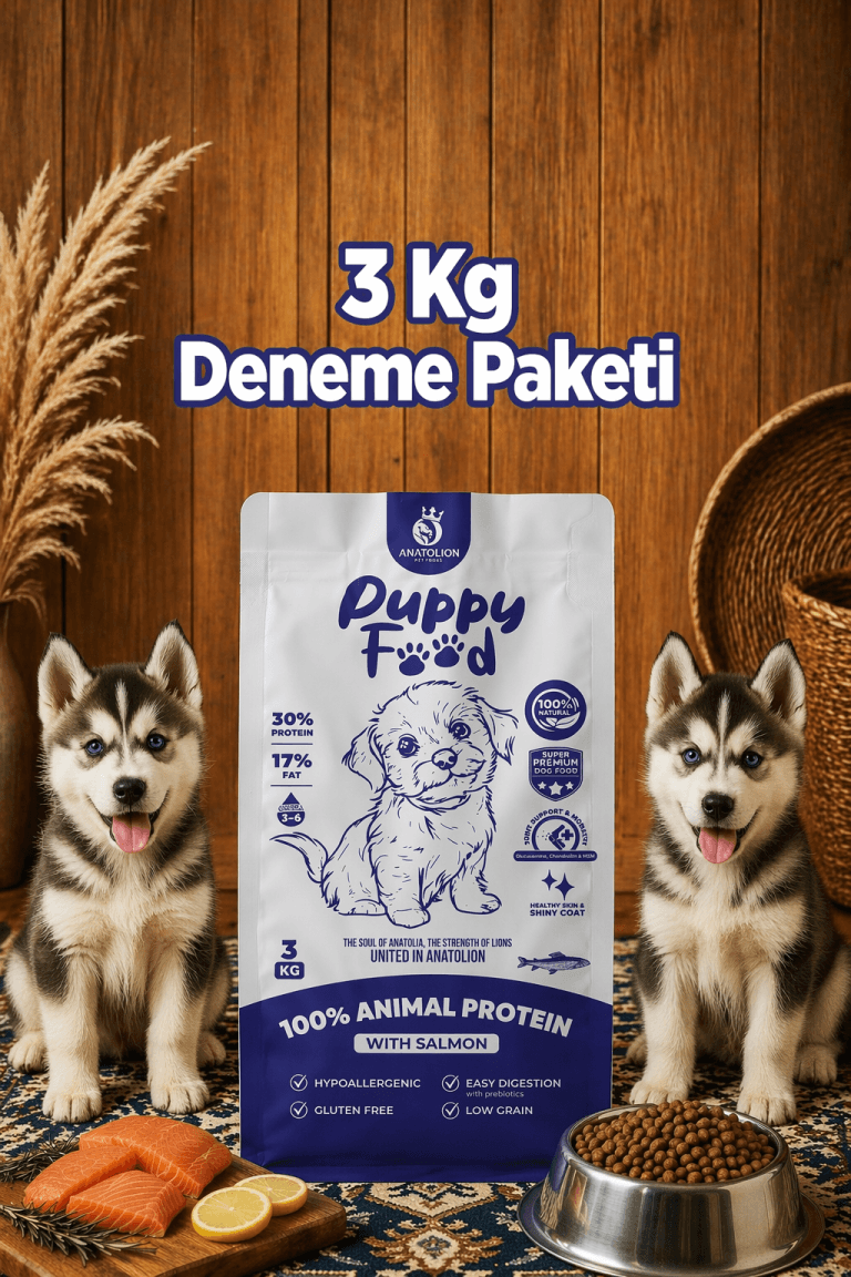 Anatolion Yavru Eklem Destekli Somonlu Super Premium Puppy Köpek Maması 3 Kg