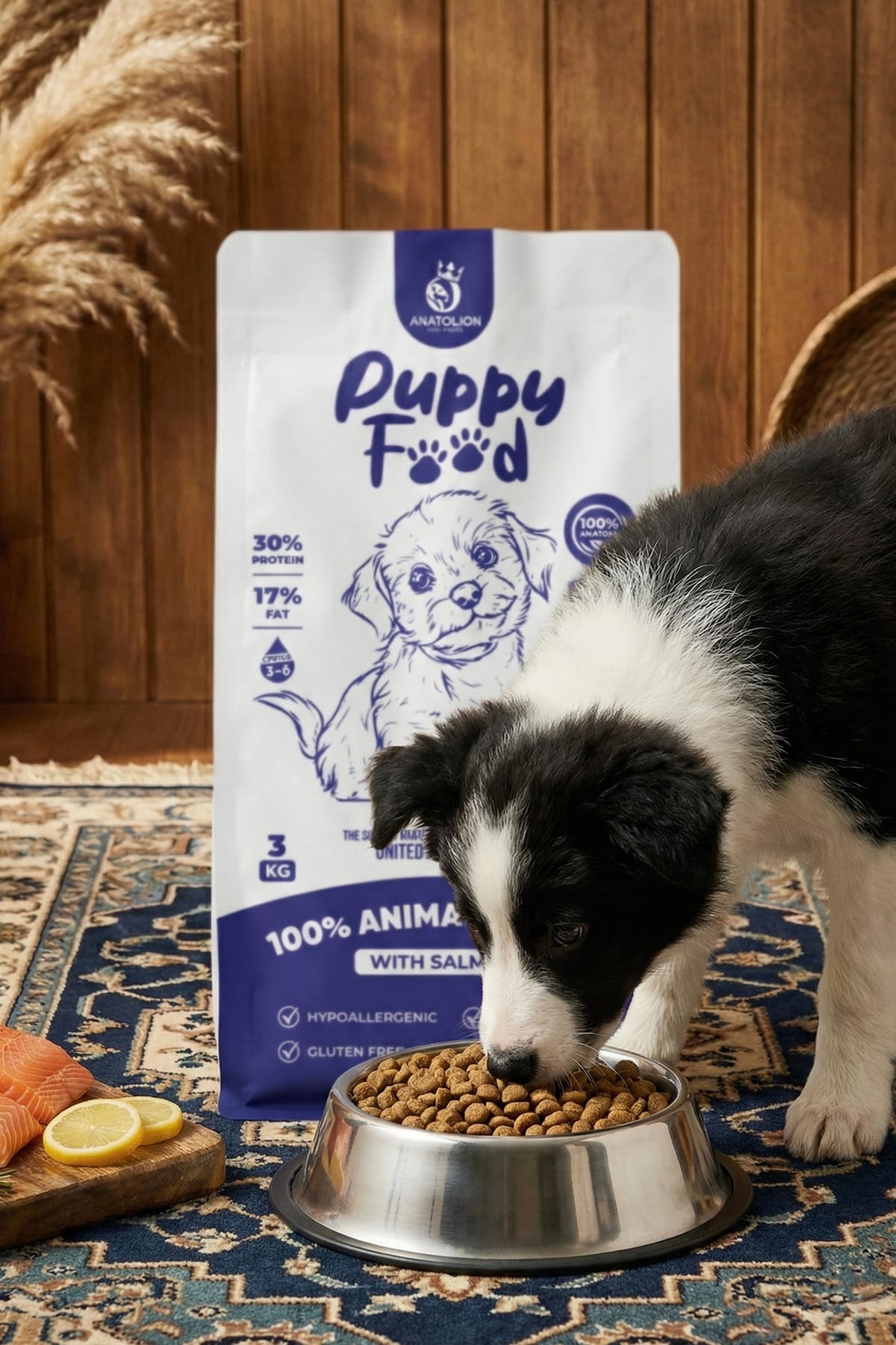 Anatolion Yavru Eklem Destekli Somonlu Super Premium Puppy Köpek Maması 3 Kg - Görsel 9