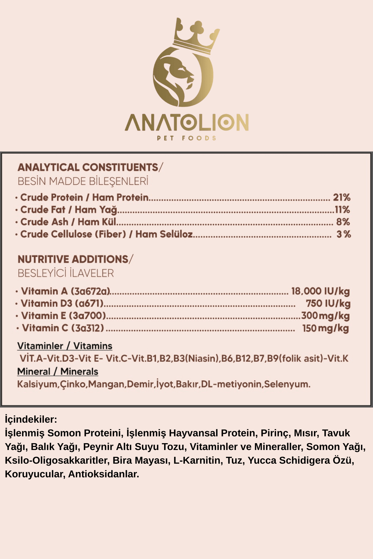 Anatolion Somonlu Premium Yetişkin Köpek Maması 3 Kg - Görsel 2