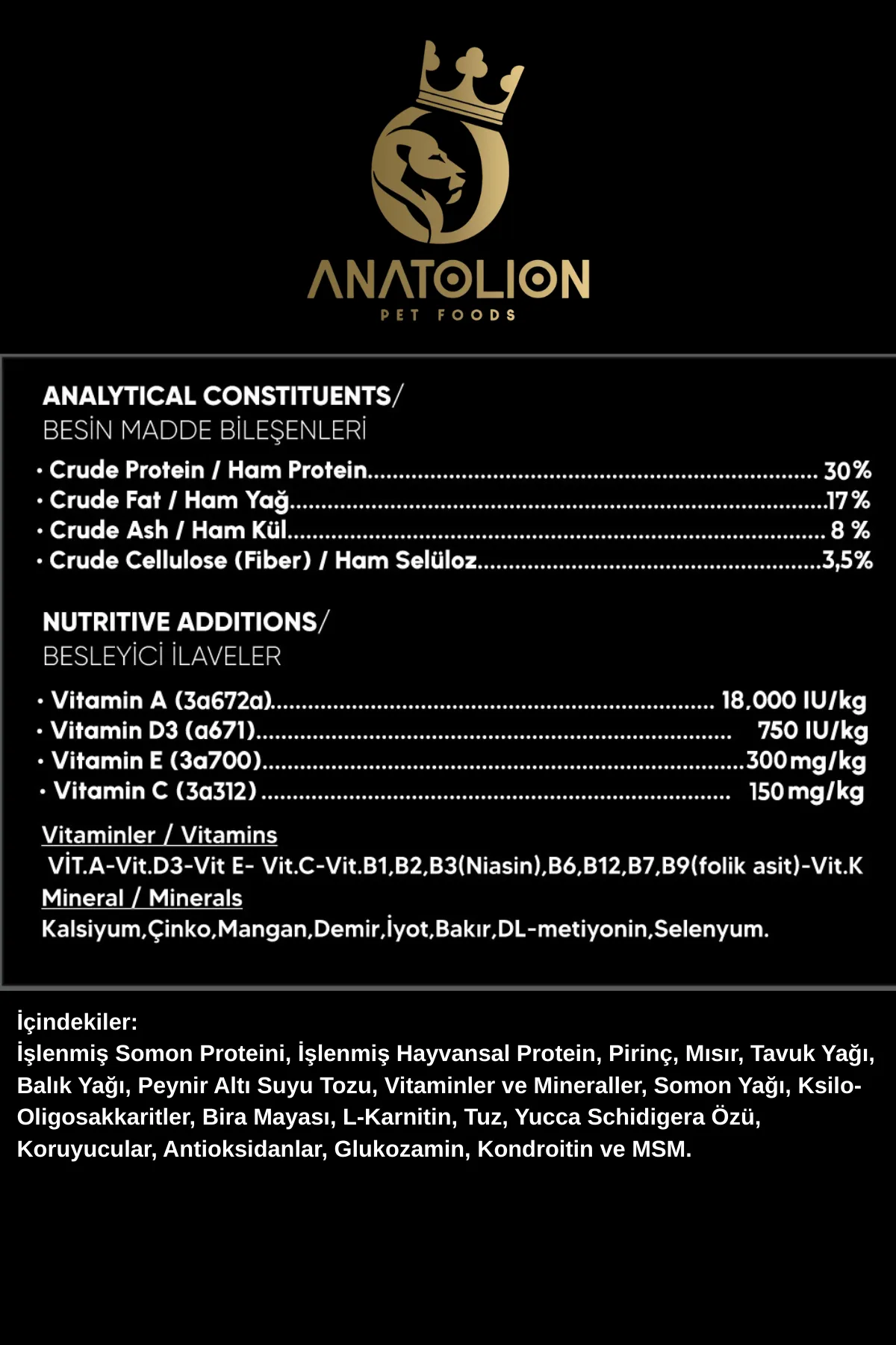 Anatolion Mini Küçük Irk Somonlu Eklem Destekli Super Premium Köpek Maması 18 Kg (6x3) - Görsel 2