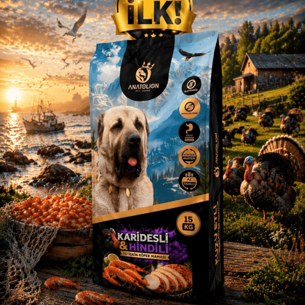 Anatolion Karidesli & Hindili Yetişkin Köpek Maması 15 Kg
