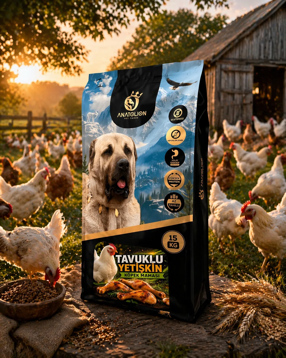 Anatolion Tavuklu Yetişkin Köpek Maması 15 Kg