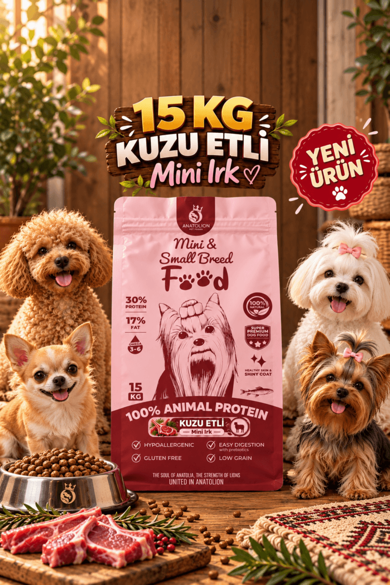 Anatolion Mini Küçük Irk Kuzu Etli Eklem Destekli Super Premium Köpek Maması 15 Kg